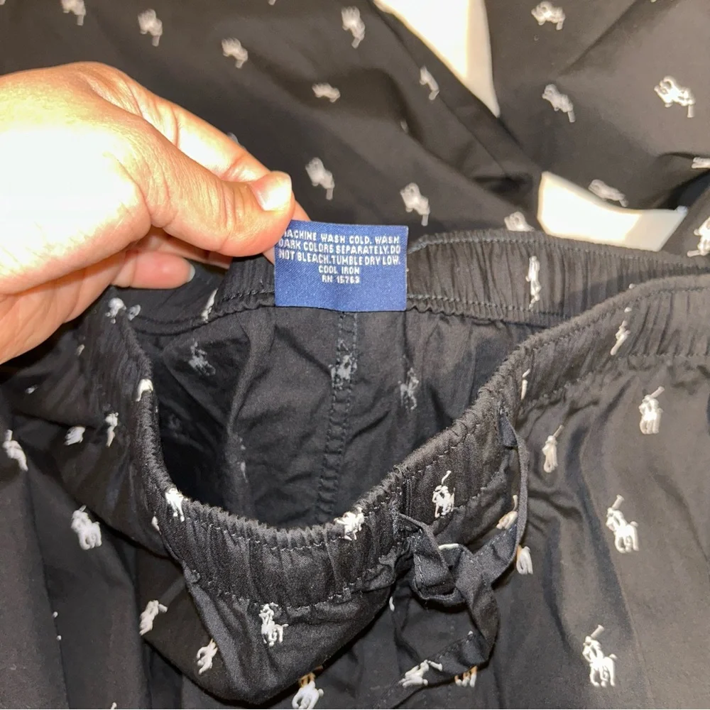Polo Ralph Lauren Sleepwear Black Allover Pony PJ Bottoms‎ Size 3XT